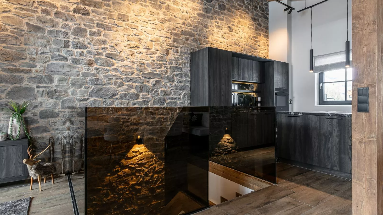 Chalet Gipfel Lodge Alpine Style - Woonkamer