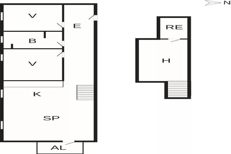Loft over twee verdiepingen met groot terras - Plattegrond