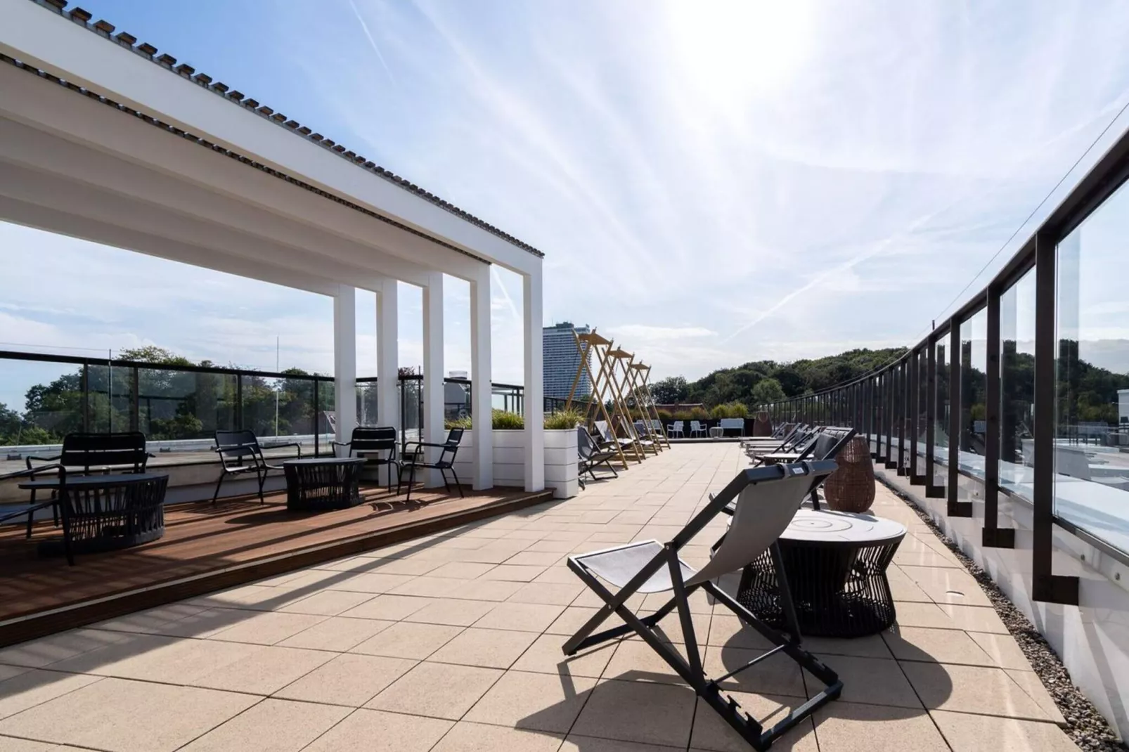 Modern verblijf met balkon voor het hele gezin
