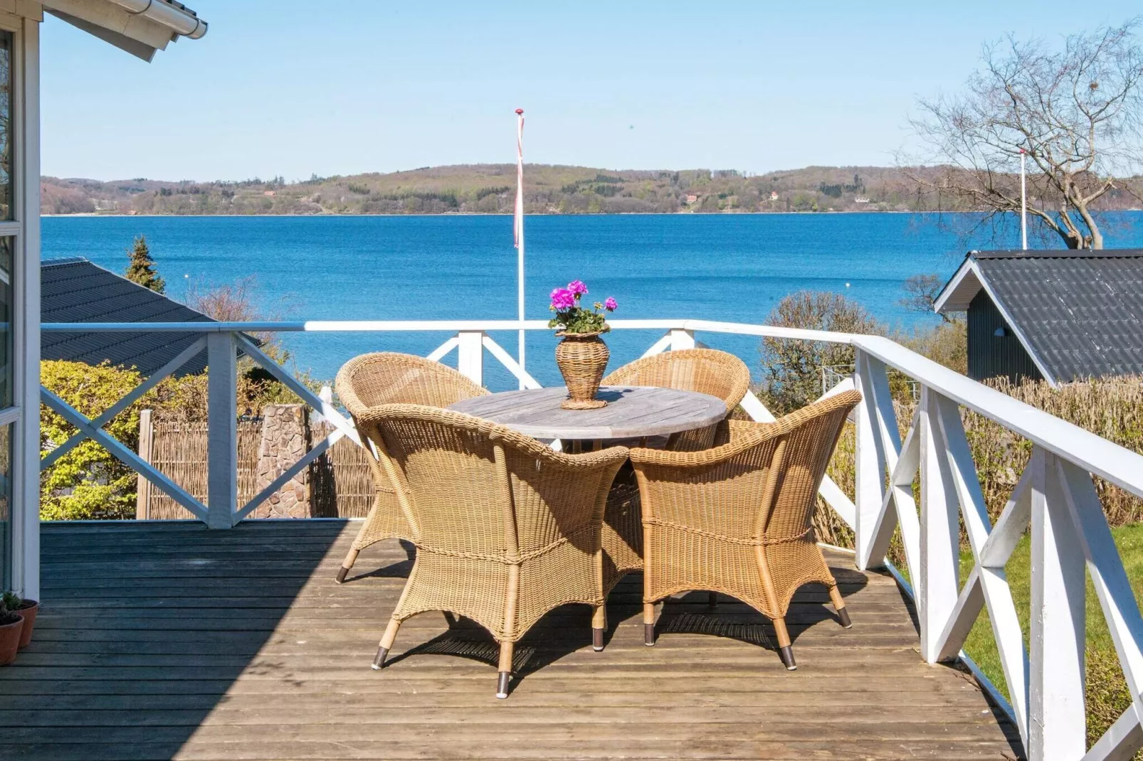 Luxe vakantiehuis in Børkop met panoramisch zeezicht-Waterzicht