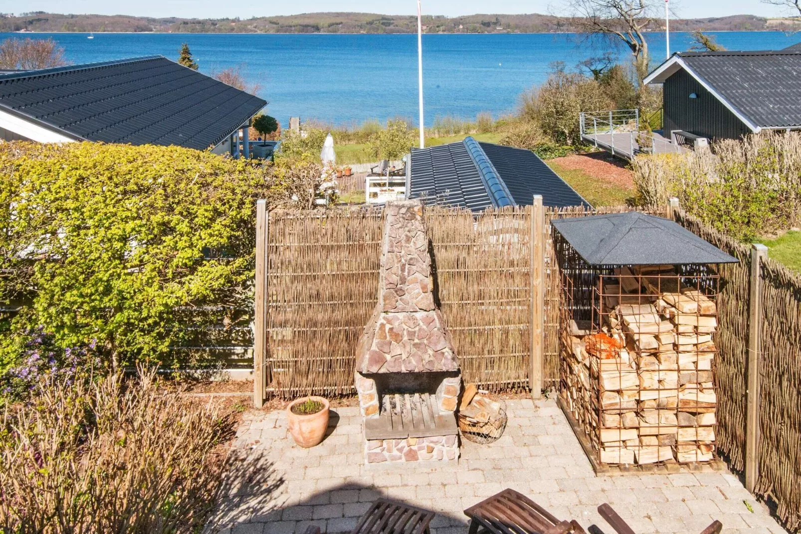 Luxe vakantiehuis in Børkop met panoramisch zeezicht-Waterzicht