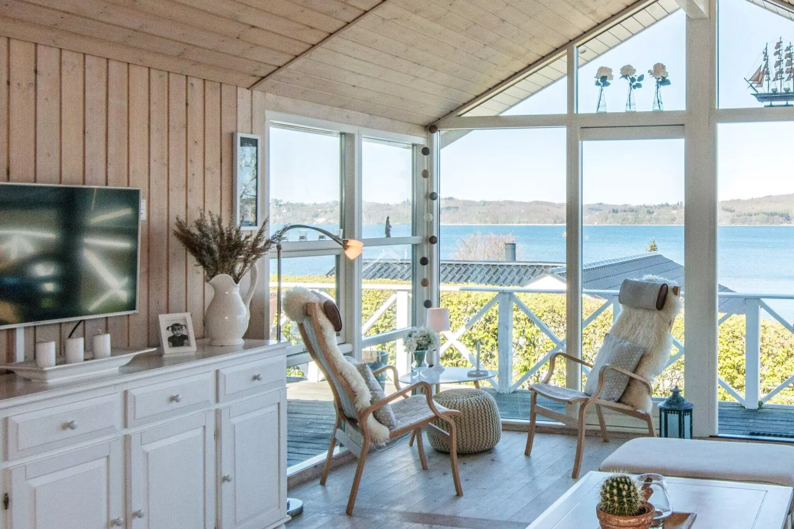 Luxe vakantiehuis in Børkop met panoramisch zeezicht-Binnen