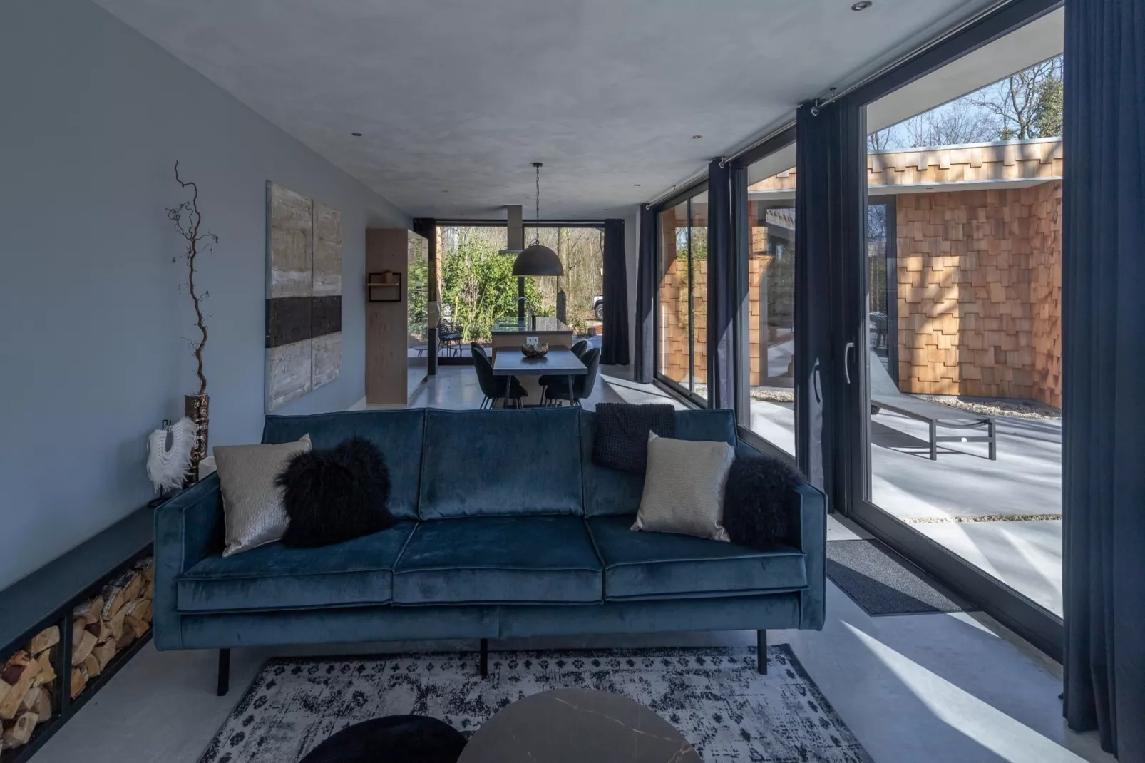 Houten Boshuis - Woonkamer