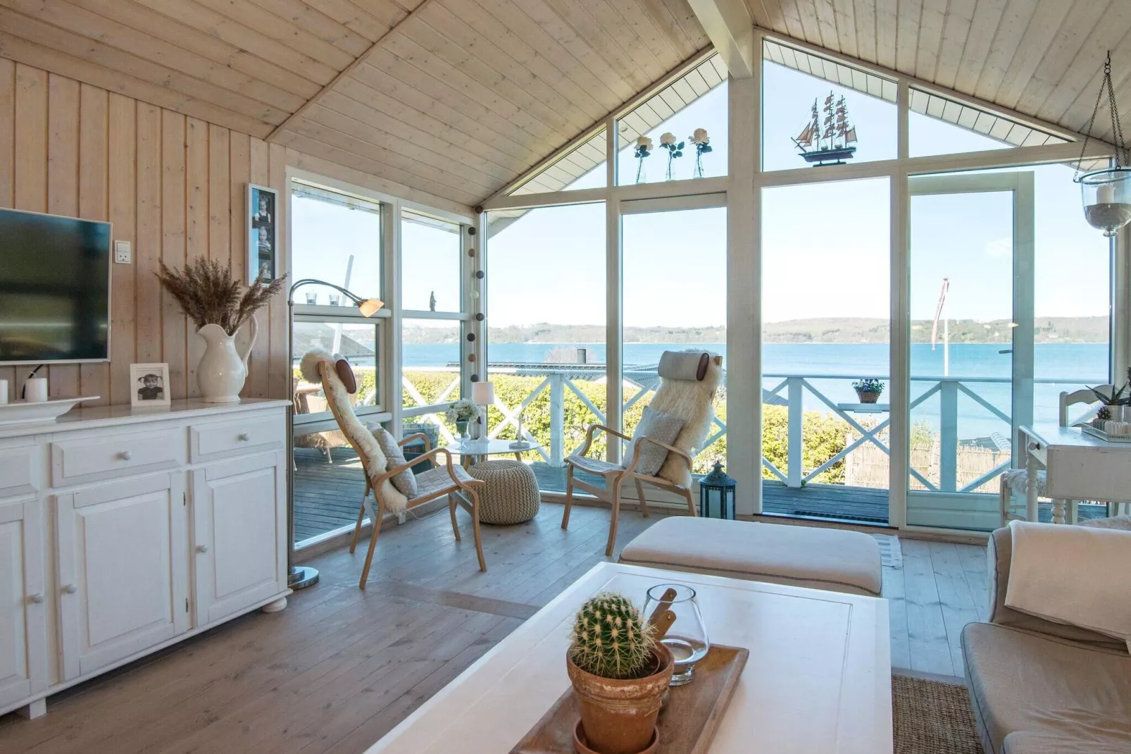 Luxe vakantiehuis in Børkop met panoramisch zeezicht-Binnen