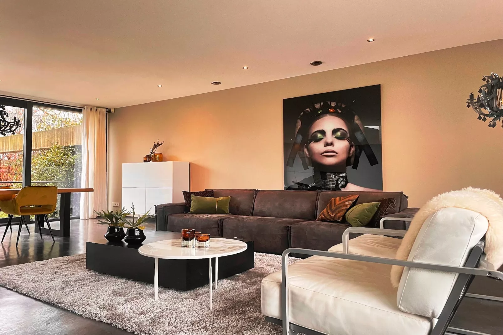 Betonnen Boshuis - Woonkamer