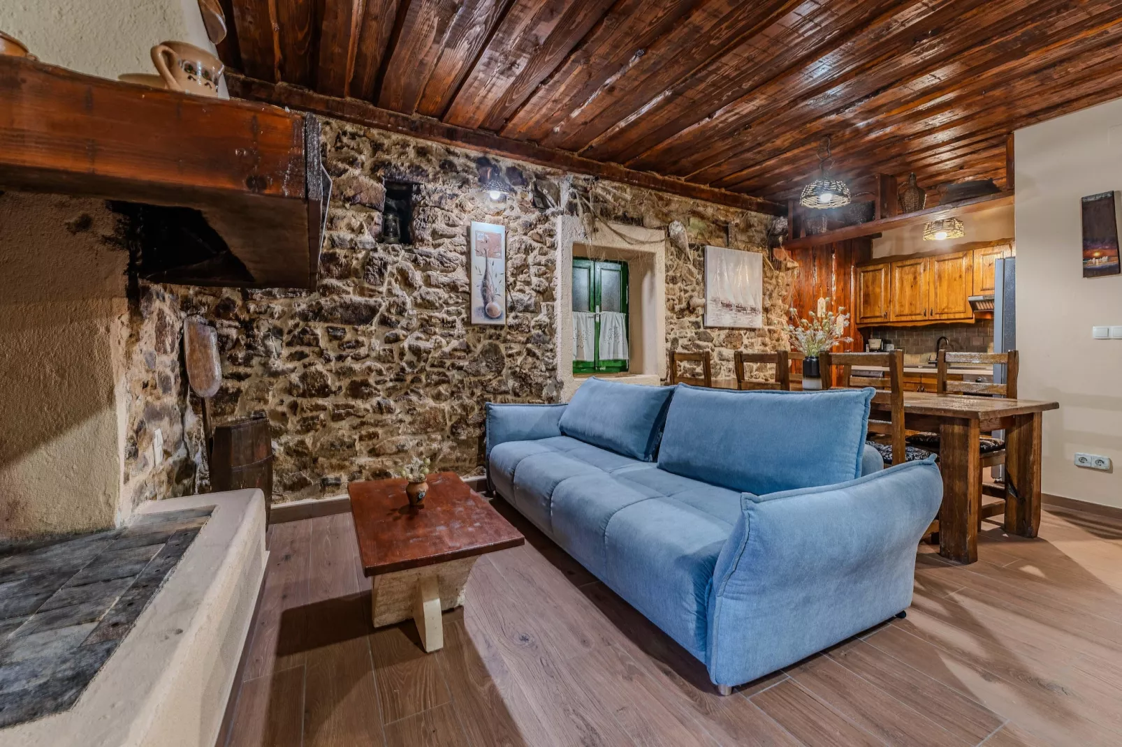 Dalmatian house Sukosan - Woonkamer