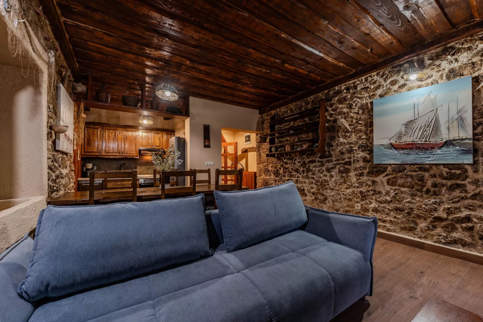 Dalmatian house Sukosan - Woonkamer