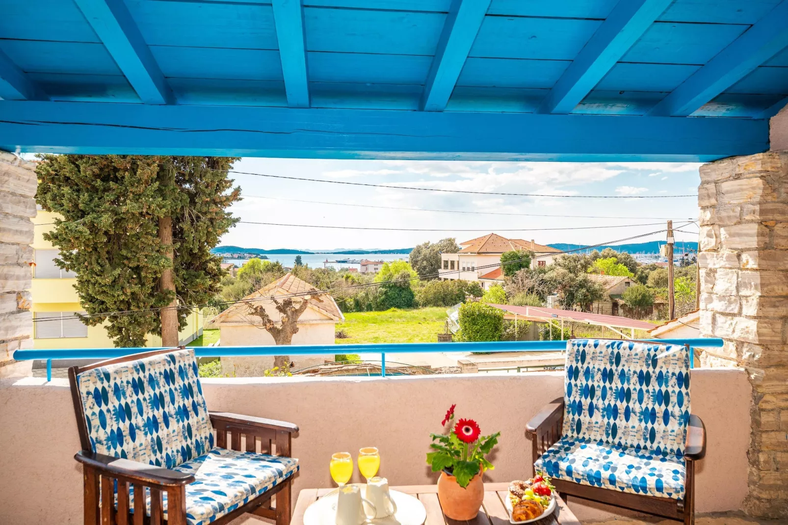 Dalmatian house Sukosan - Terrasbalkon