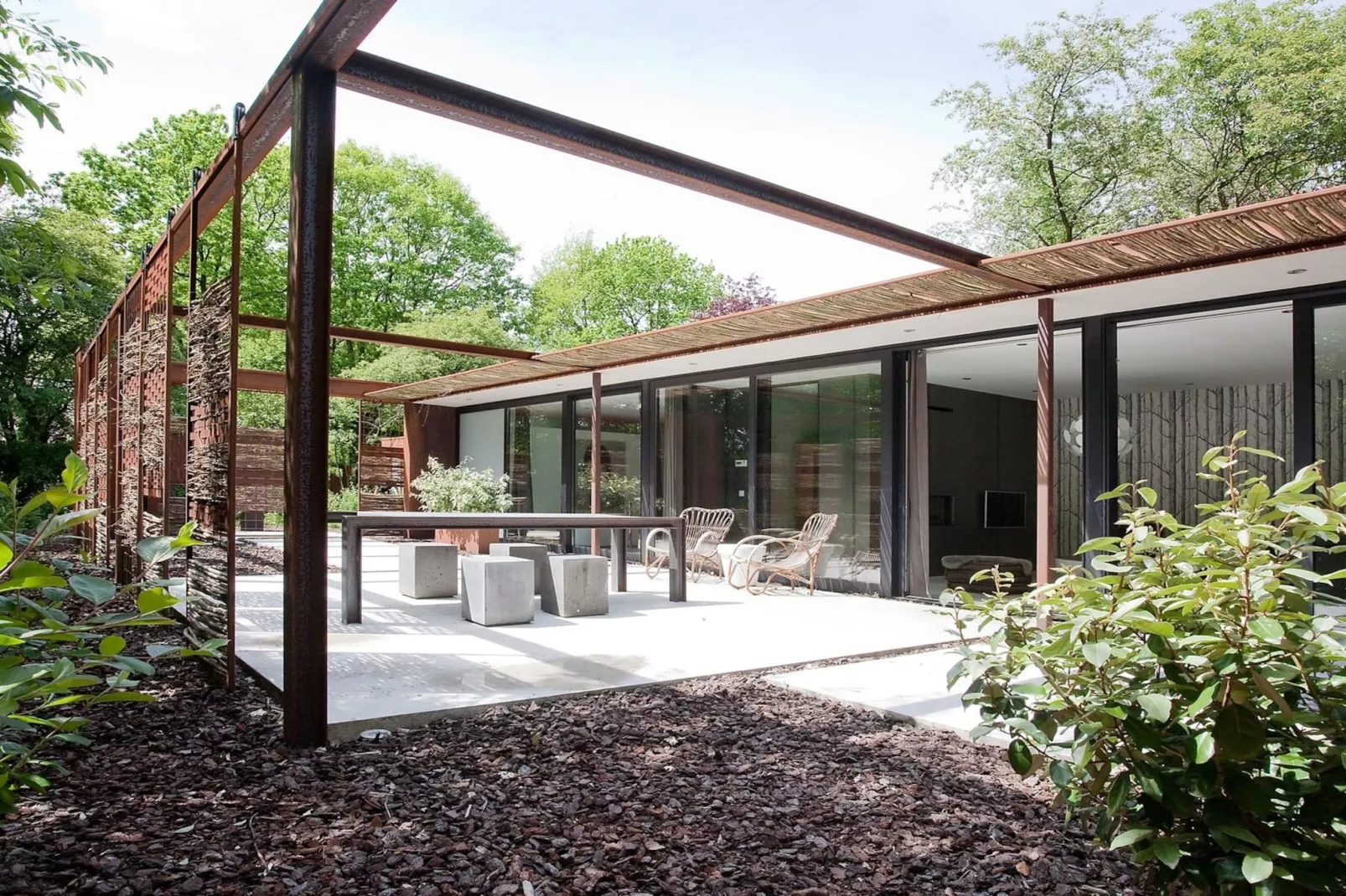 Stalen Boshuis - Terrasbalkon