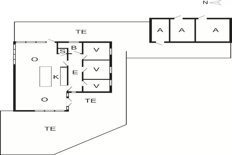 4 sterren vakantie huis in Blokhus - Plattegrond