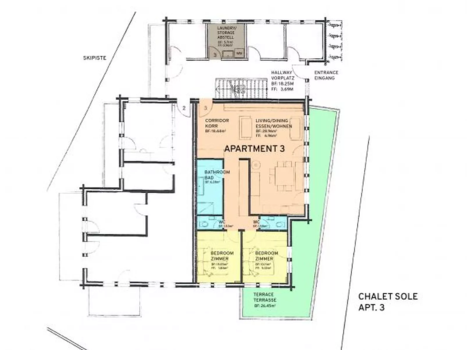 Chalet Sole Apt. 3 - Binnen