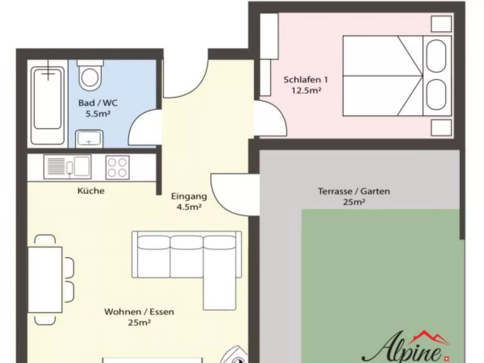 Chalet Alpina - Binnen