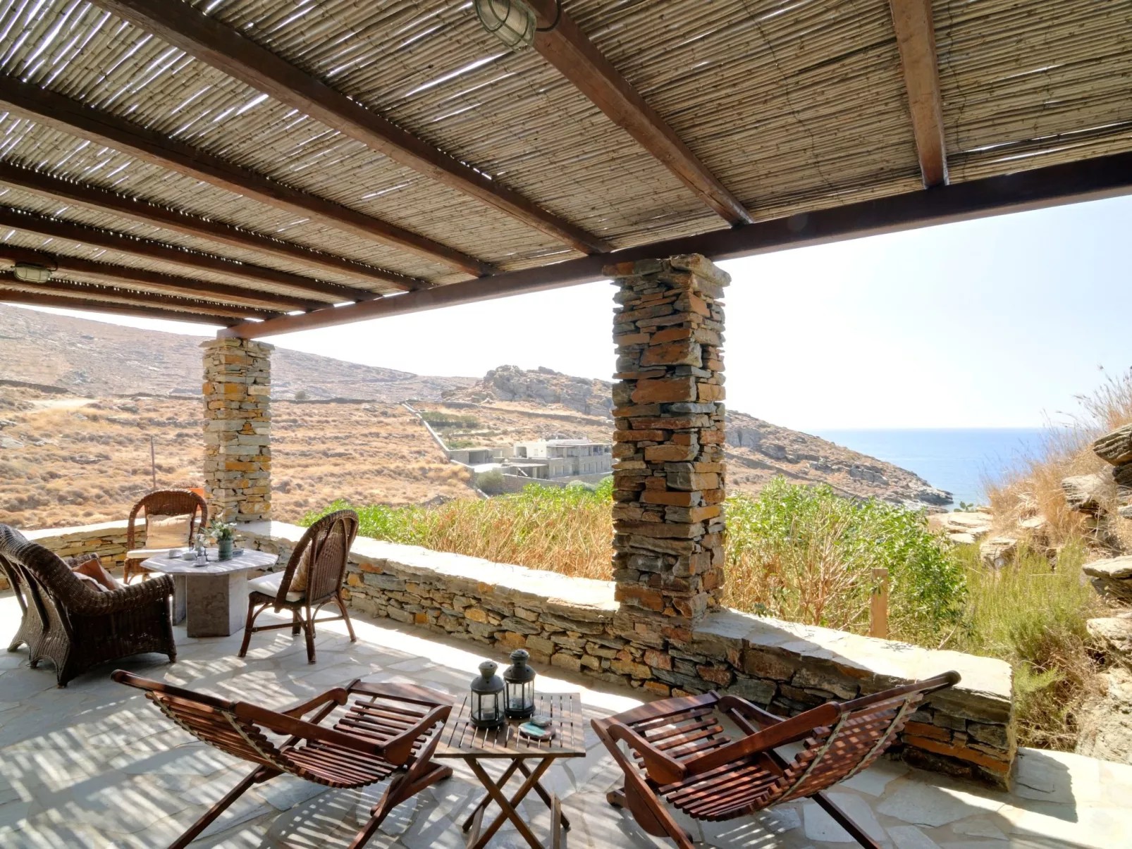 Wohnung in Kea mit Parkplatz im Freien und Blick auf den Sonnenuntergang - Image-tags.info