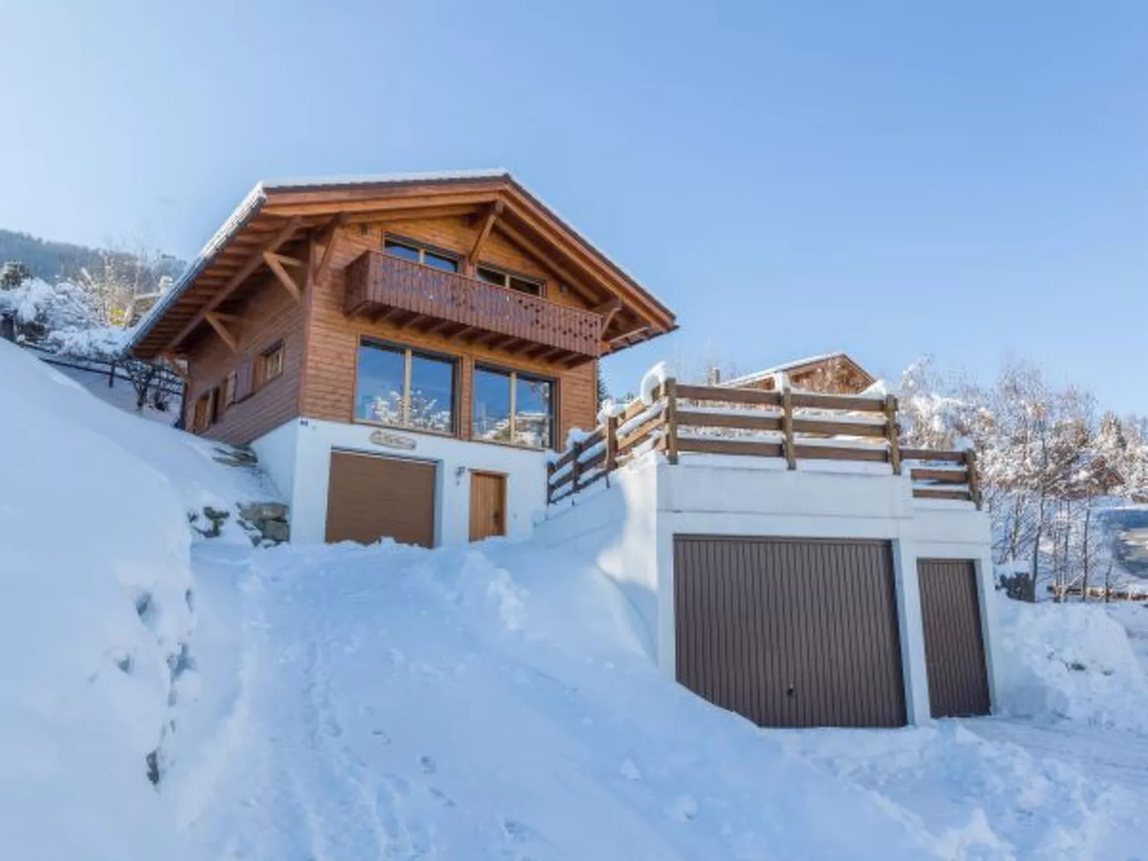 Chalet Nid Blanc wood burning hottub - Buiten