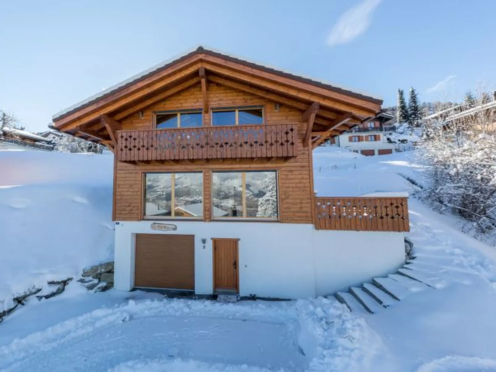 Chalet Nid Blanc wood burning hottub - Buiten