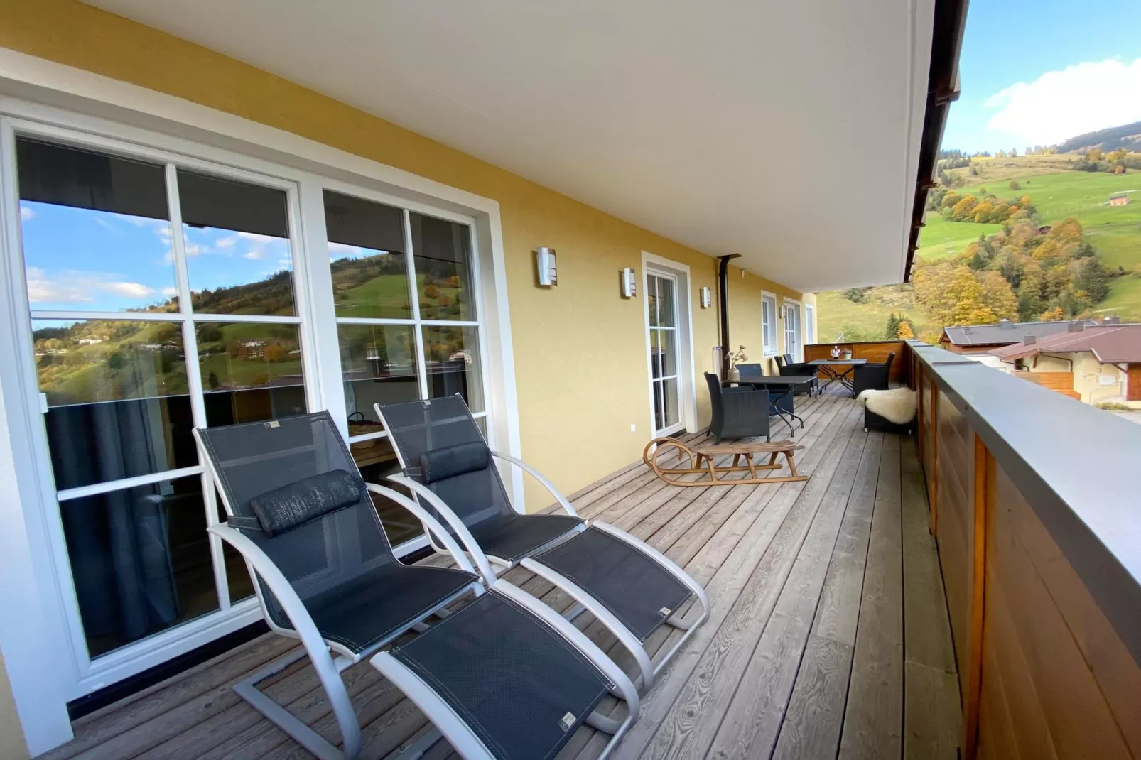Genieten in Saalbach Top E2 - Terrasbalkon