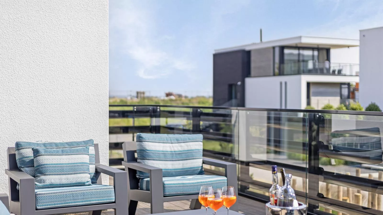 Zilte Watervilla - Terrasbalkon