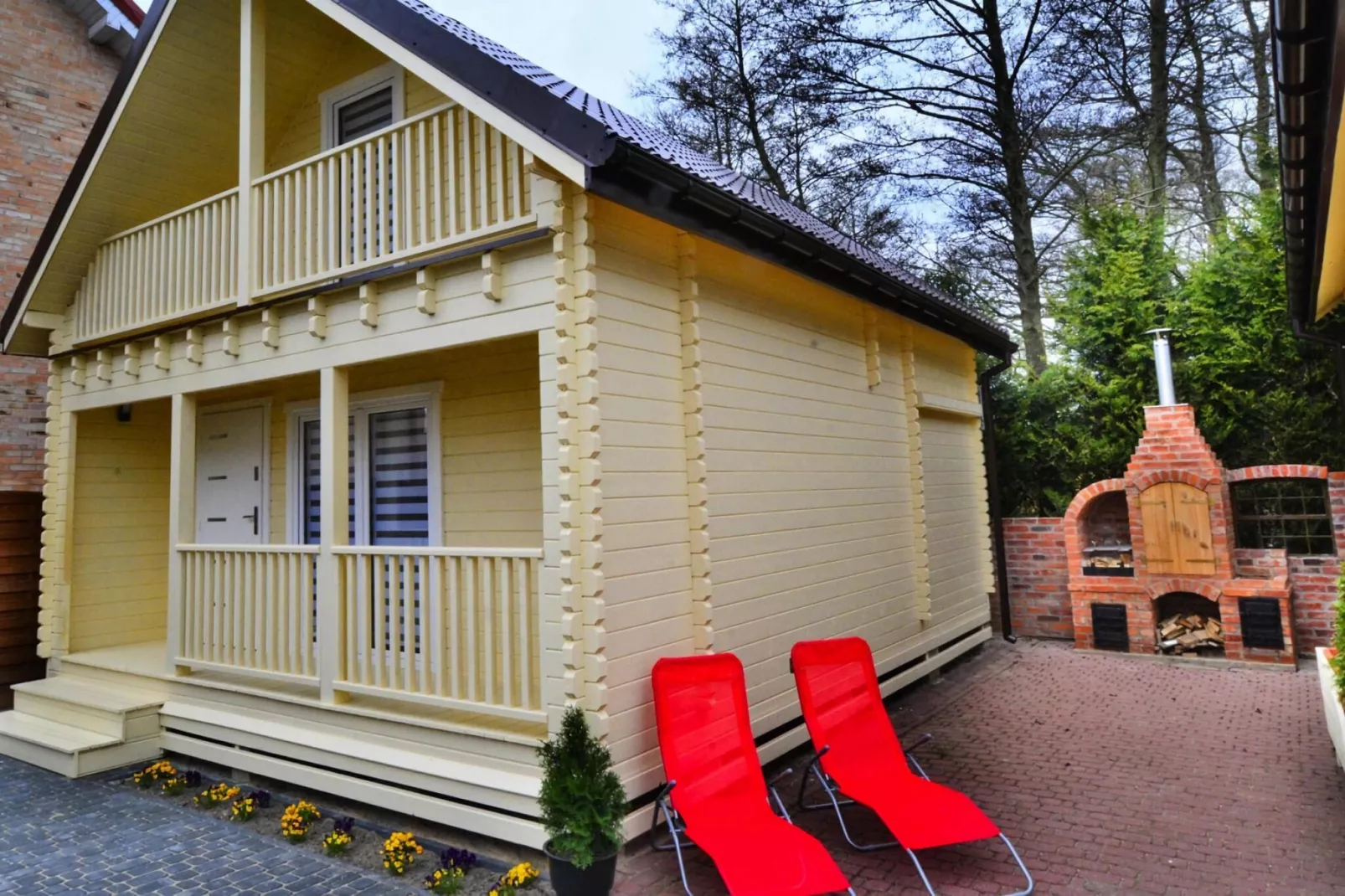 Holiday homes 64 qm Grzybowo-Terrasbalkon