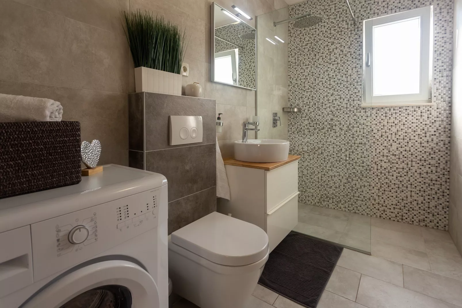 Apartments Aqua - Superior Two Bedroom Apartment with Terrace and Sea View (Aqua 2) - Badkamer