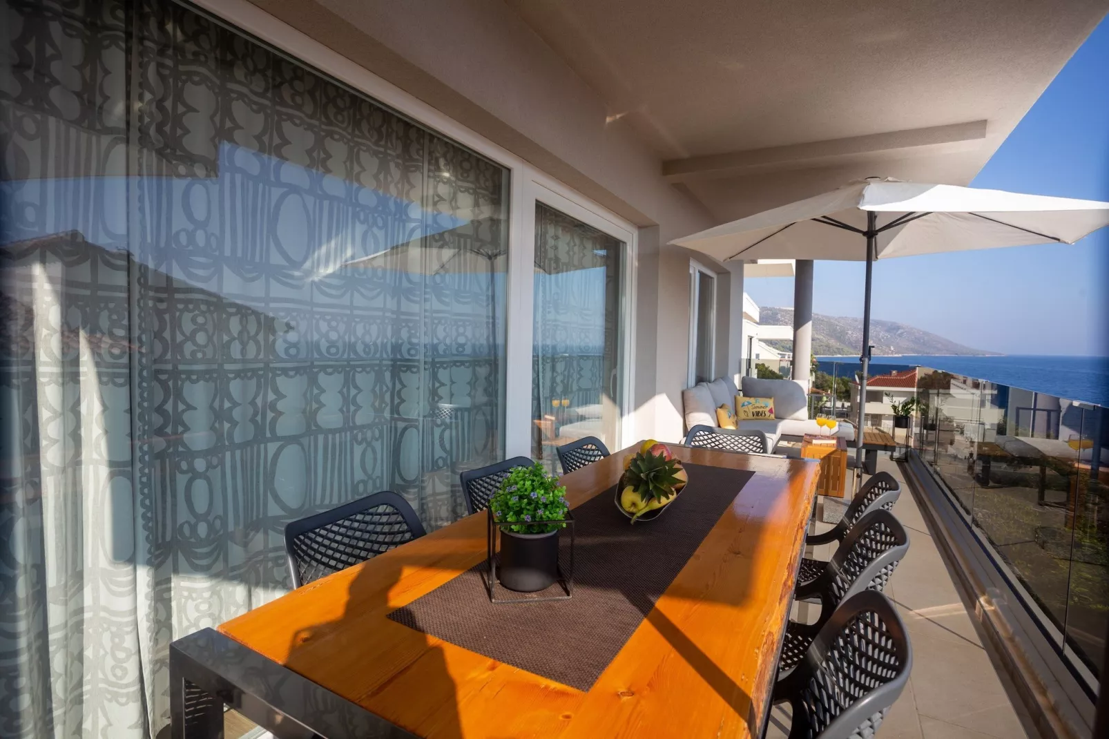 Apartments Aqua - Superior Two Bedroom Apartment with Terrace and Sea View (Aqua 2) - Terras