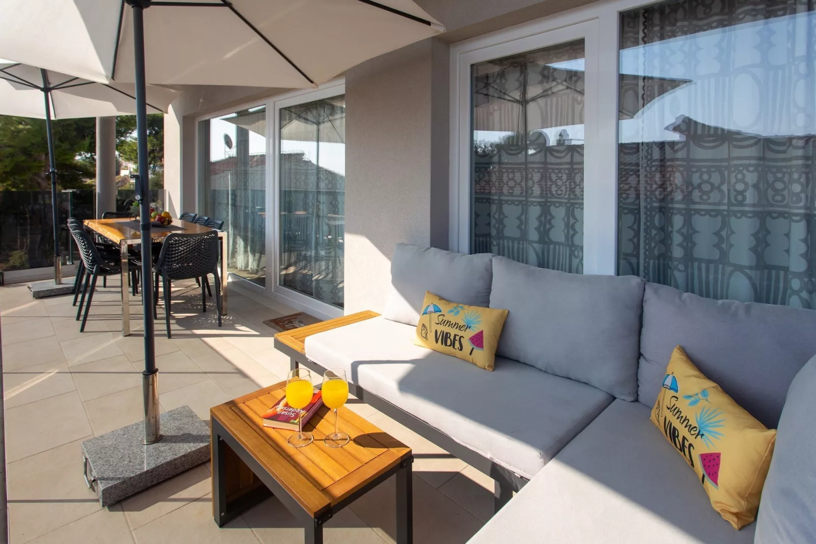 Apartments Aqua - Superior Two Bedroom Apartment with Terrace and Sea View (Aqua 2) - Terras