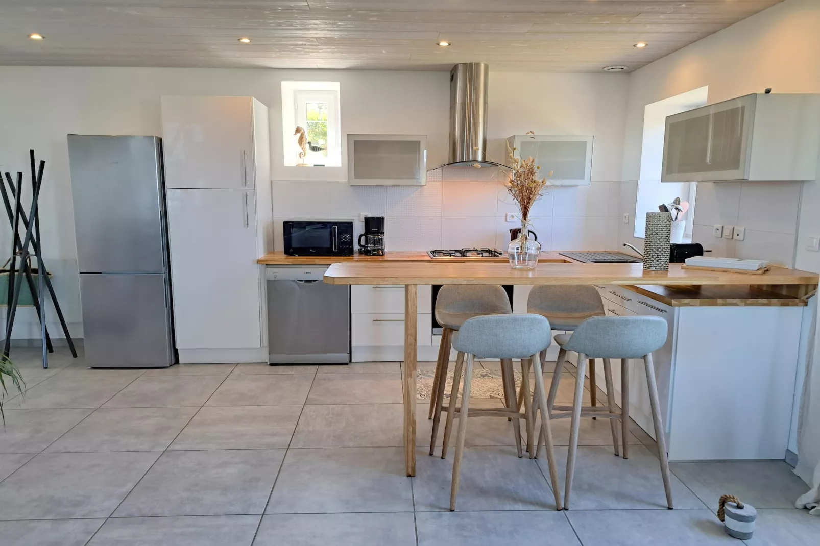 Ferienhaus mit Panorama-Meerblick Plonévez-Porzay - Keuken