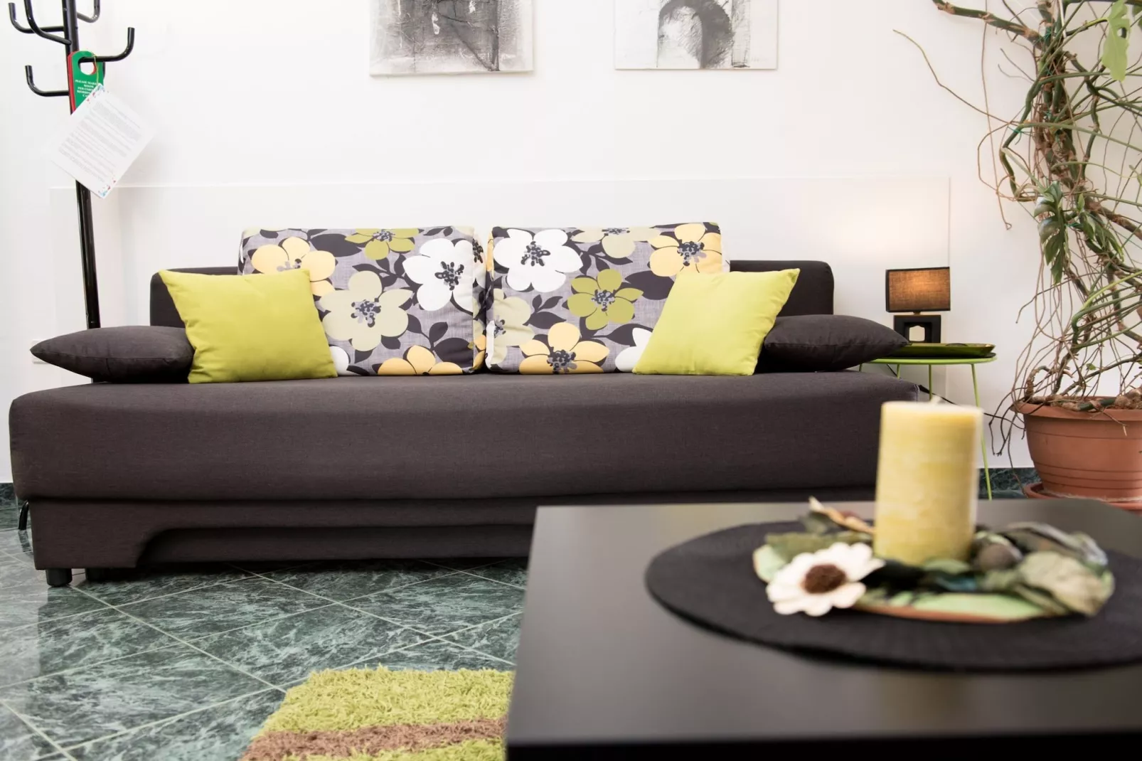 Stylish Lovran Sea View Apartments - Studio Apartment with Balcony and Sea View - Woonkamer