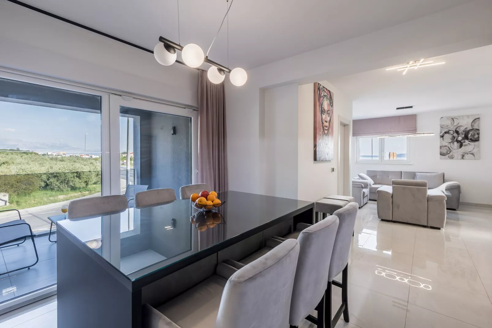 Scenic Kastel Luksic Apartments - Three Bedroom Apartment - Woonkamer