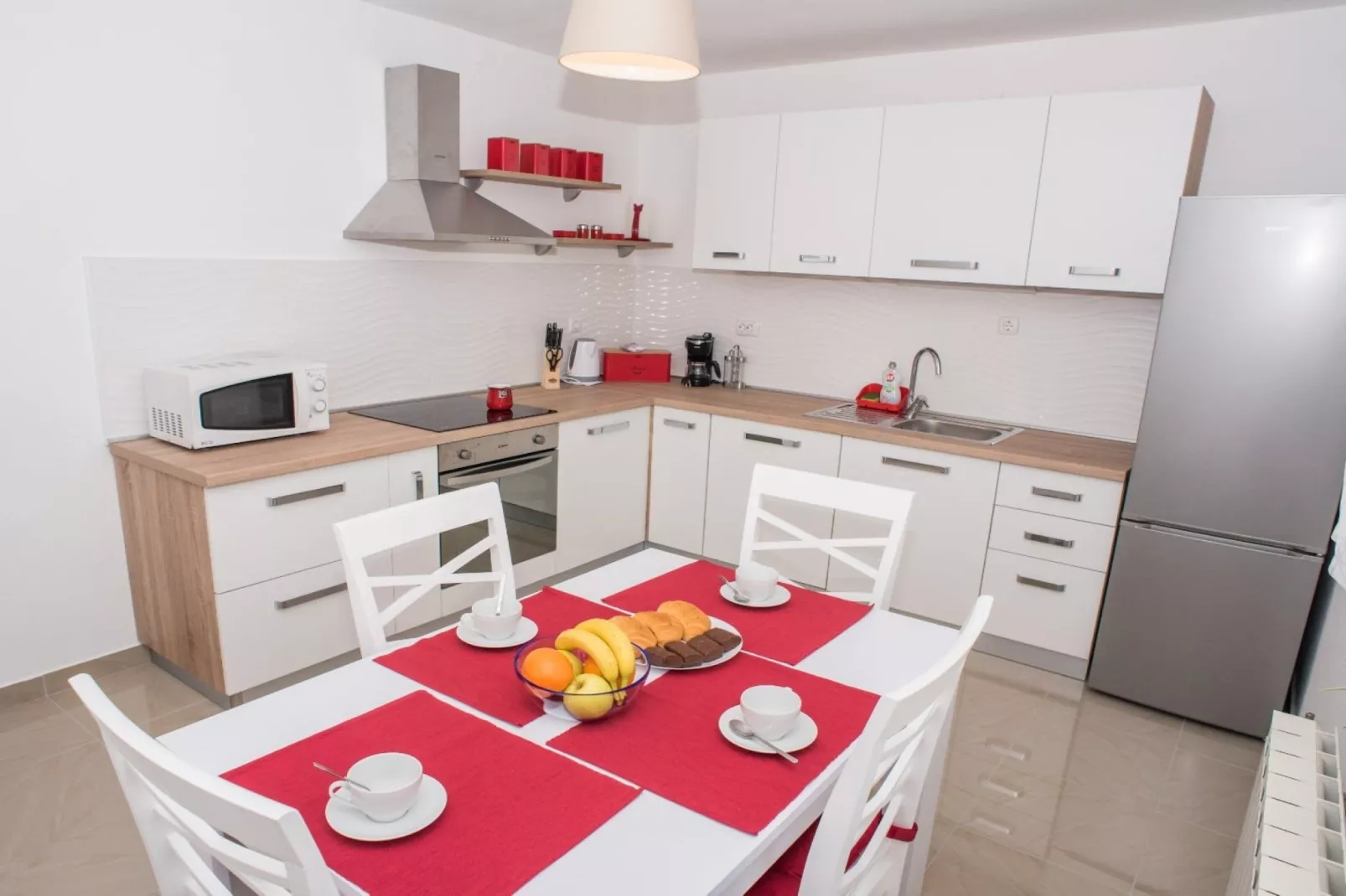 Chic Apartment Tribalj with Private Balcony - One Bedroom Apartment - Keuken
