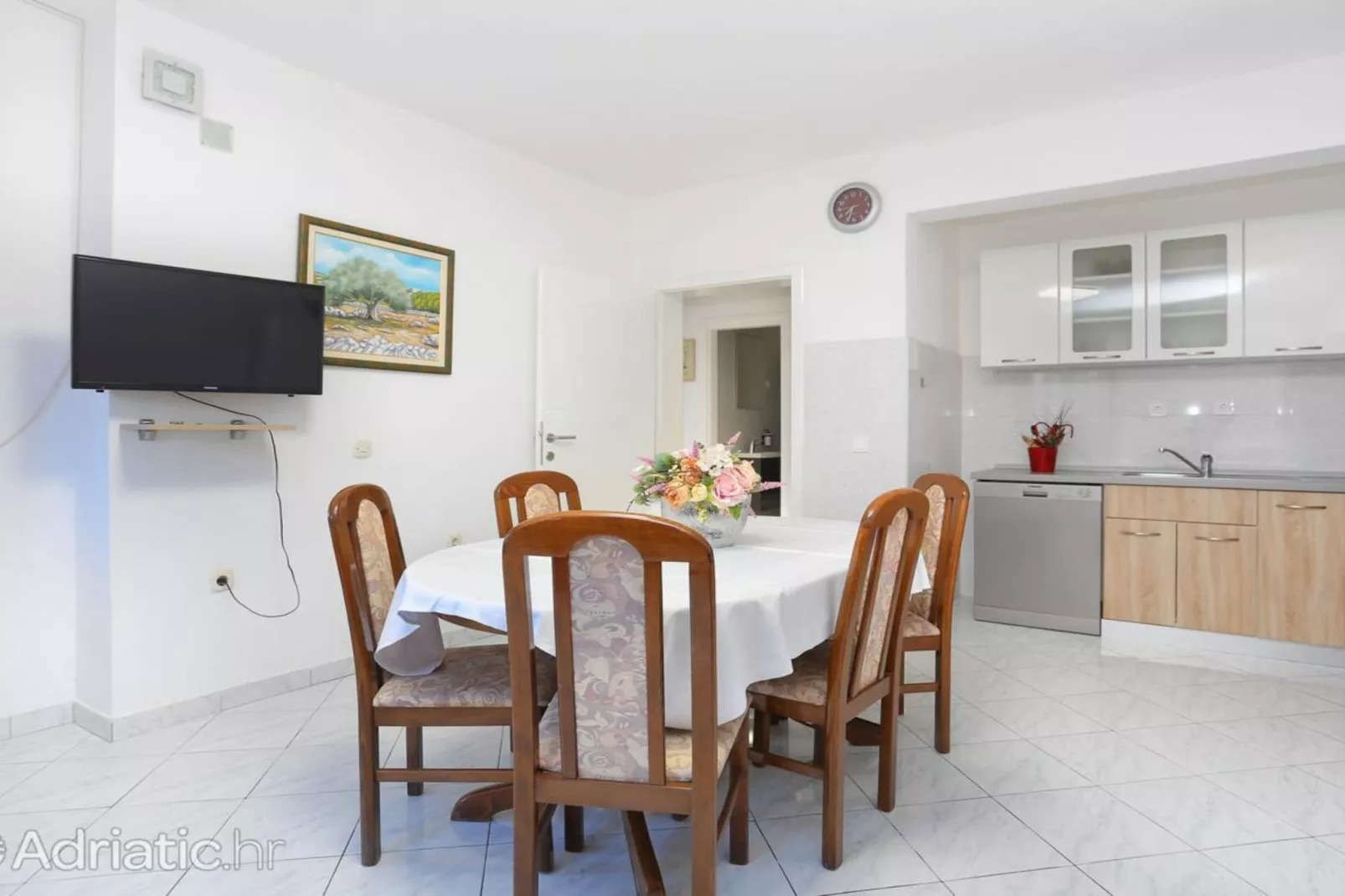 Holiday Home Nada Rogoznica - Six Bedroom Holiday Home - Woonkamer