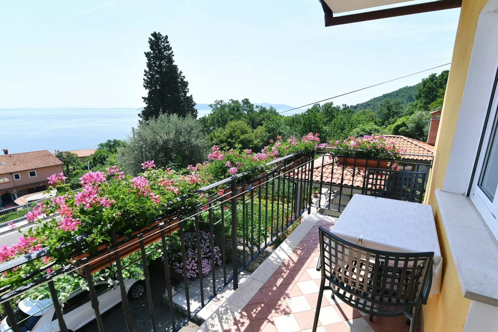 Scenic Retreat Rooms and Family Apartments - Double Room with Balcony and Sea View 3 - Terrasbalkon