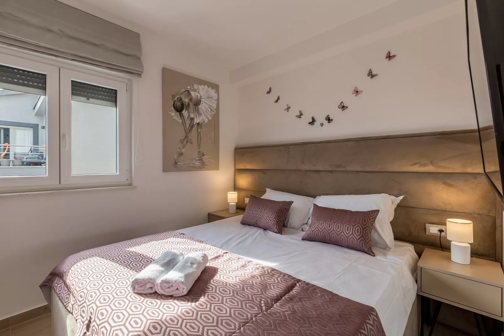 Scenic Kastel Luksic Apartments - Three Bedroom Apartment - Slaapkamer
