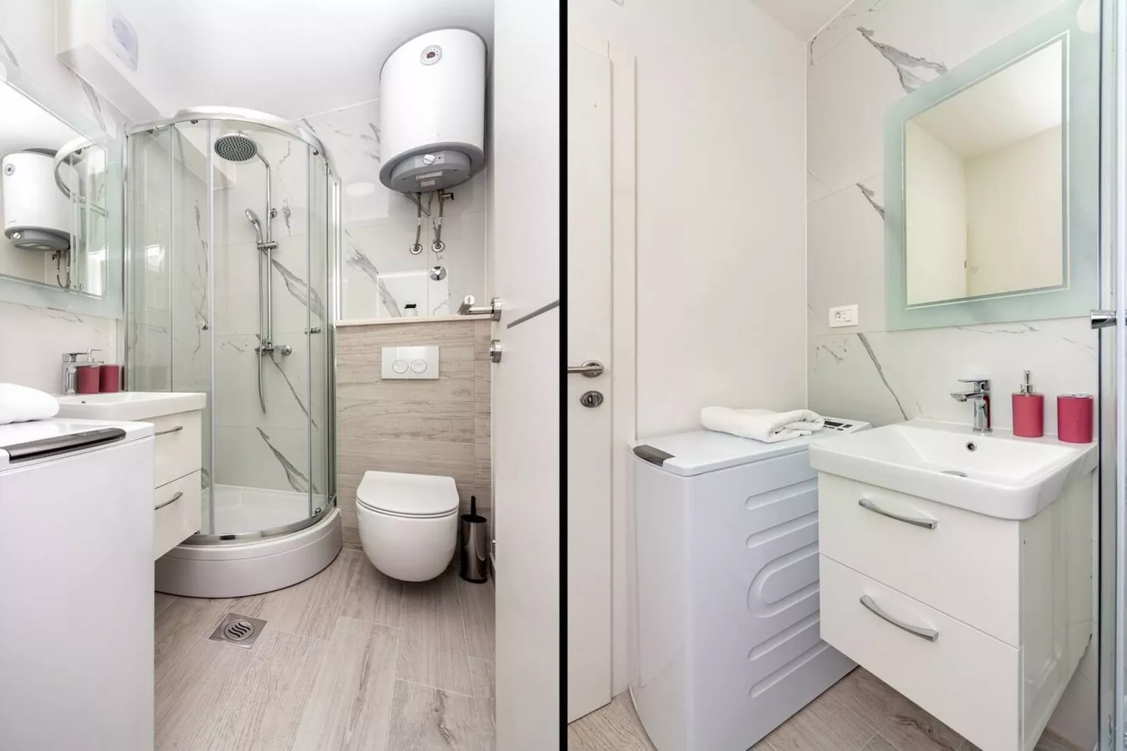 Modern Apartments with Private Balcony - One Bedroom Apartment (Owner S1) - Badkamer
