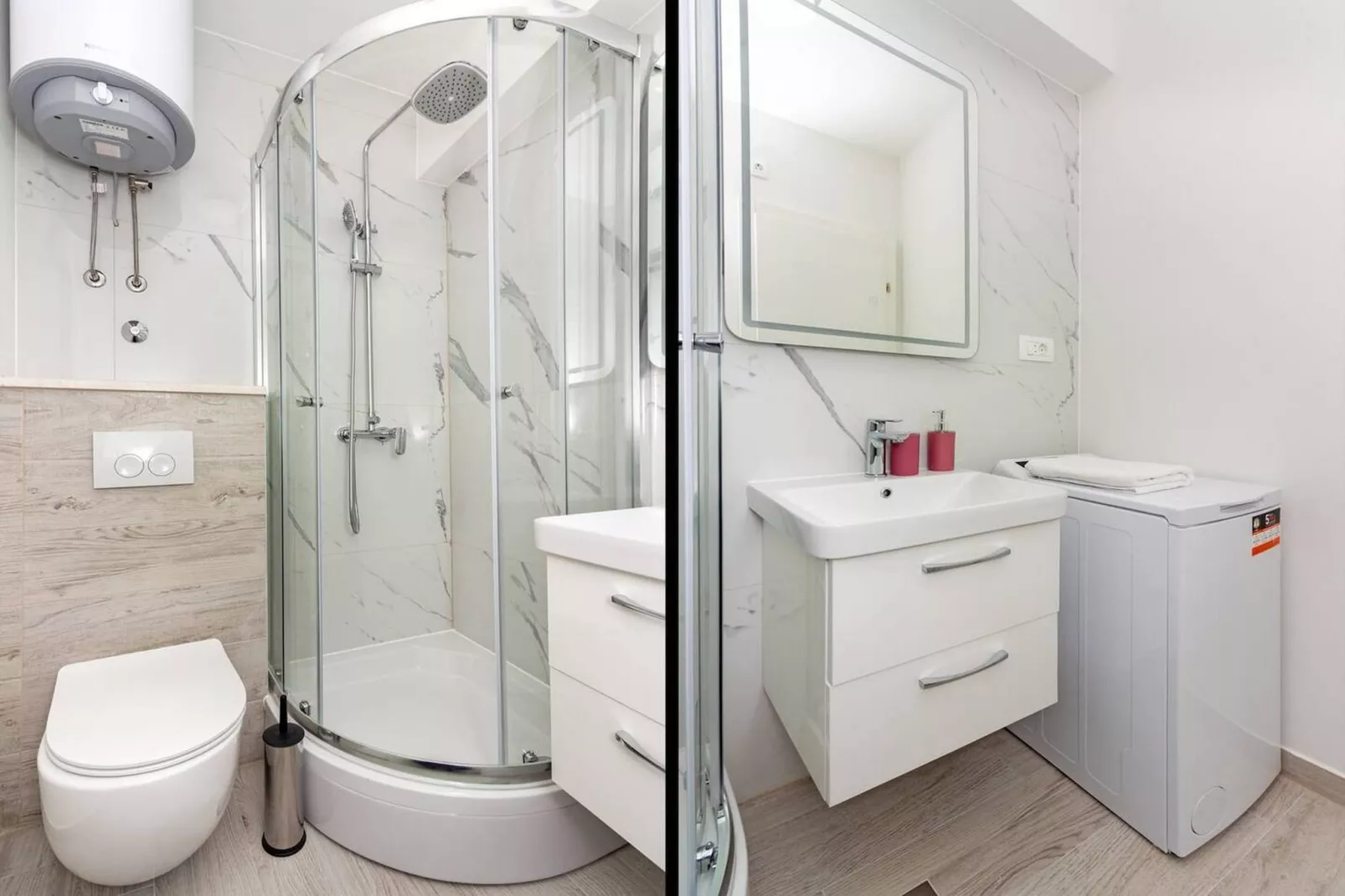 Modern Apartments with Private Balcony - Premium One Bedroom Apartment (Owner S2) - Badkamer