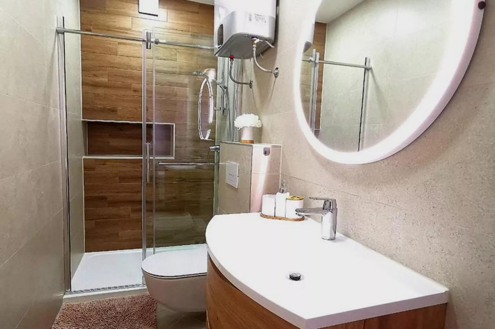 Luxury Apartment Okrug Gornji with Sea View and Pool - Three Bedroom Apartment with Sea View and Pool - Badkamer