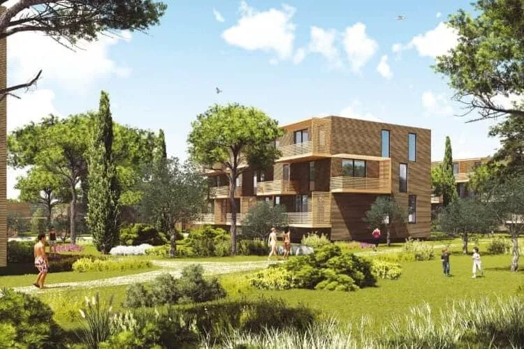 Résidence Domaine du Golfe du Lion St Cyprien - 24 app 4 pers- 1 chambre - climatisé - balcon-Buitenkant zomer