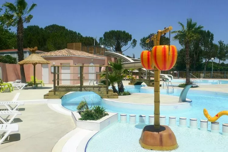 Caravanpark Domaine Sainte Véziane Bessan  Mobilhome Confort 3ch 6p-Zwembad
