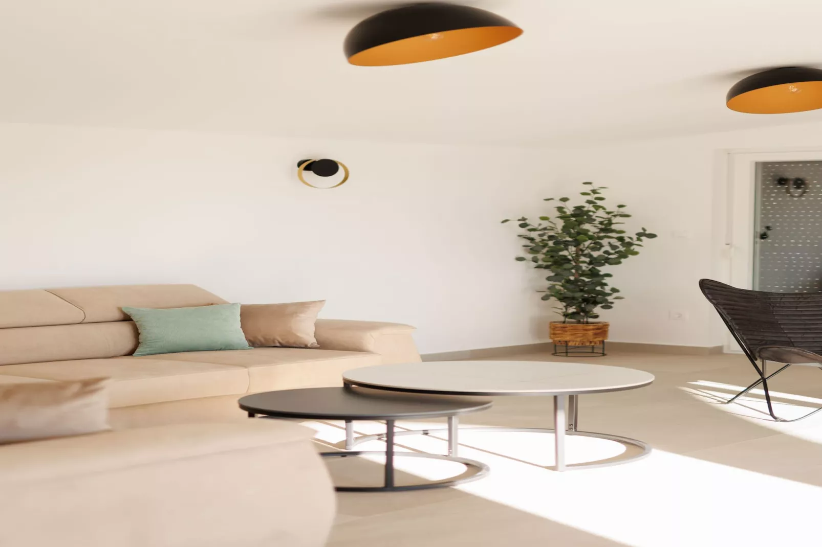 Villa La Fortezza with sea view - Woonkamer