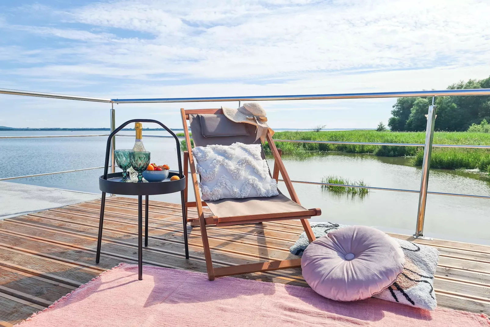 Domek na wodzie dla 2 osób jedna sypialnia - Terrasbalkon