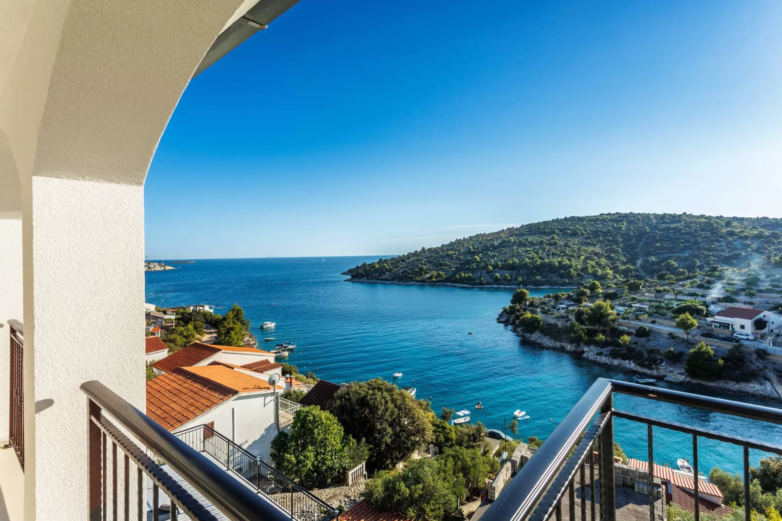 Villa La Fortezza with sea view - Buitenlucht