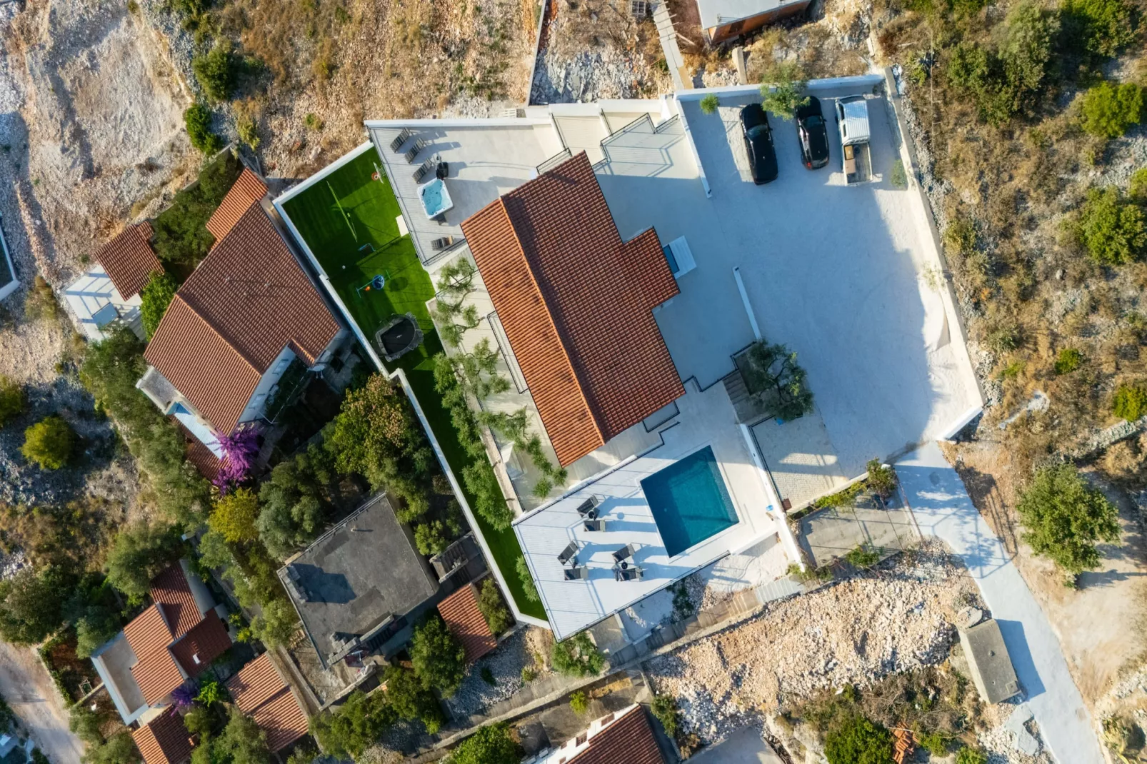 Villa La Fortezza with sea view - Buitenlucht