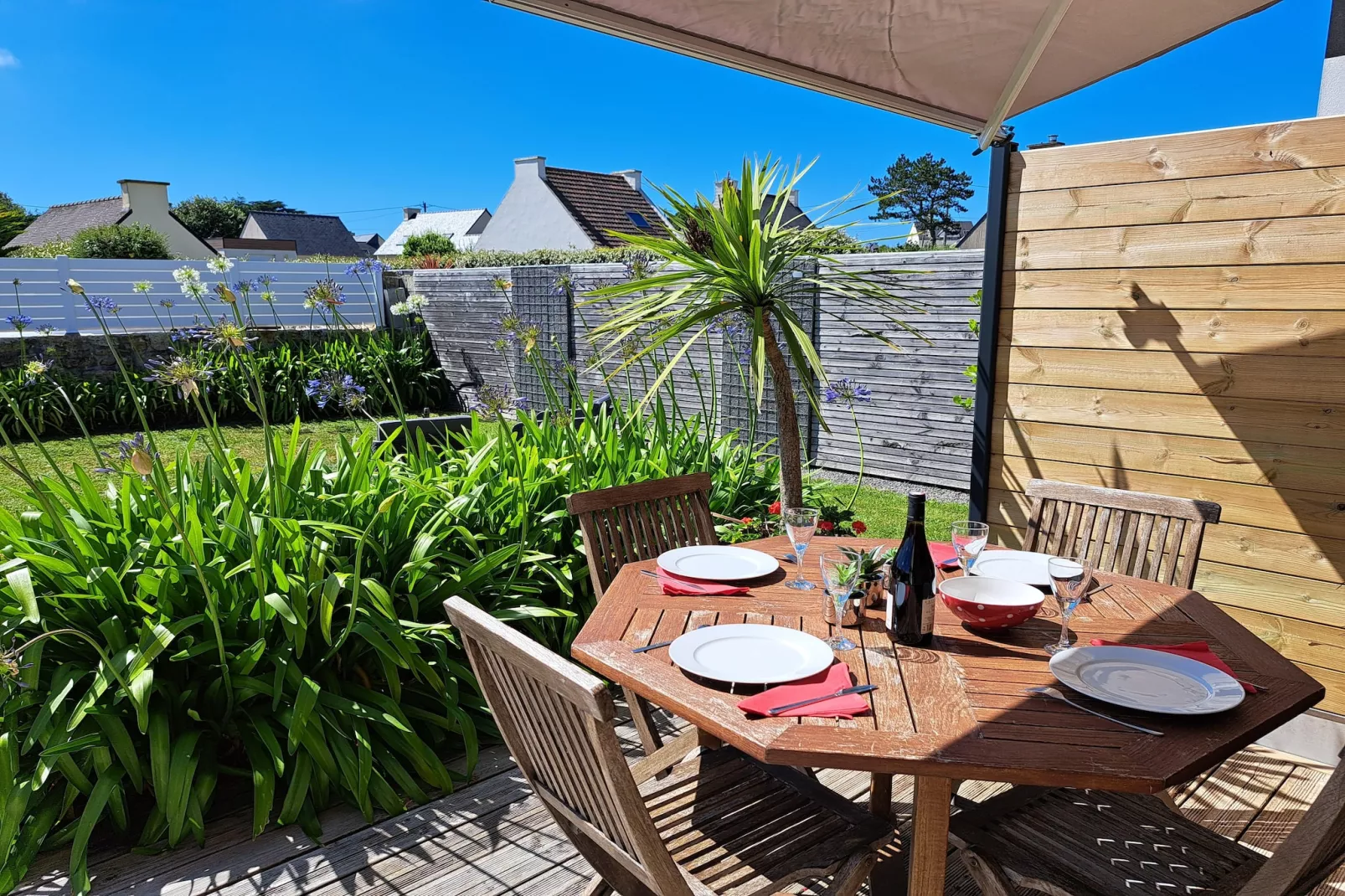 Ferienhaus Plounéour-Brignogan-Plages - Tuinen zomer