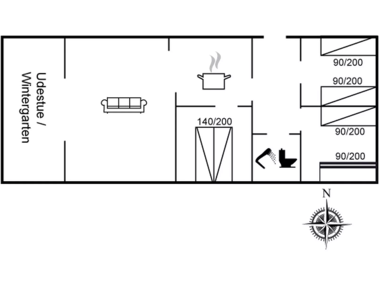 "Friderica" - 30km from the sea - Binnen