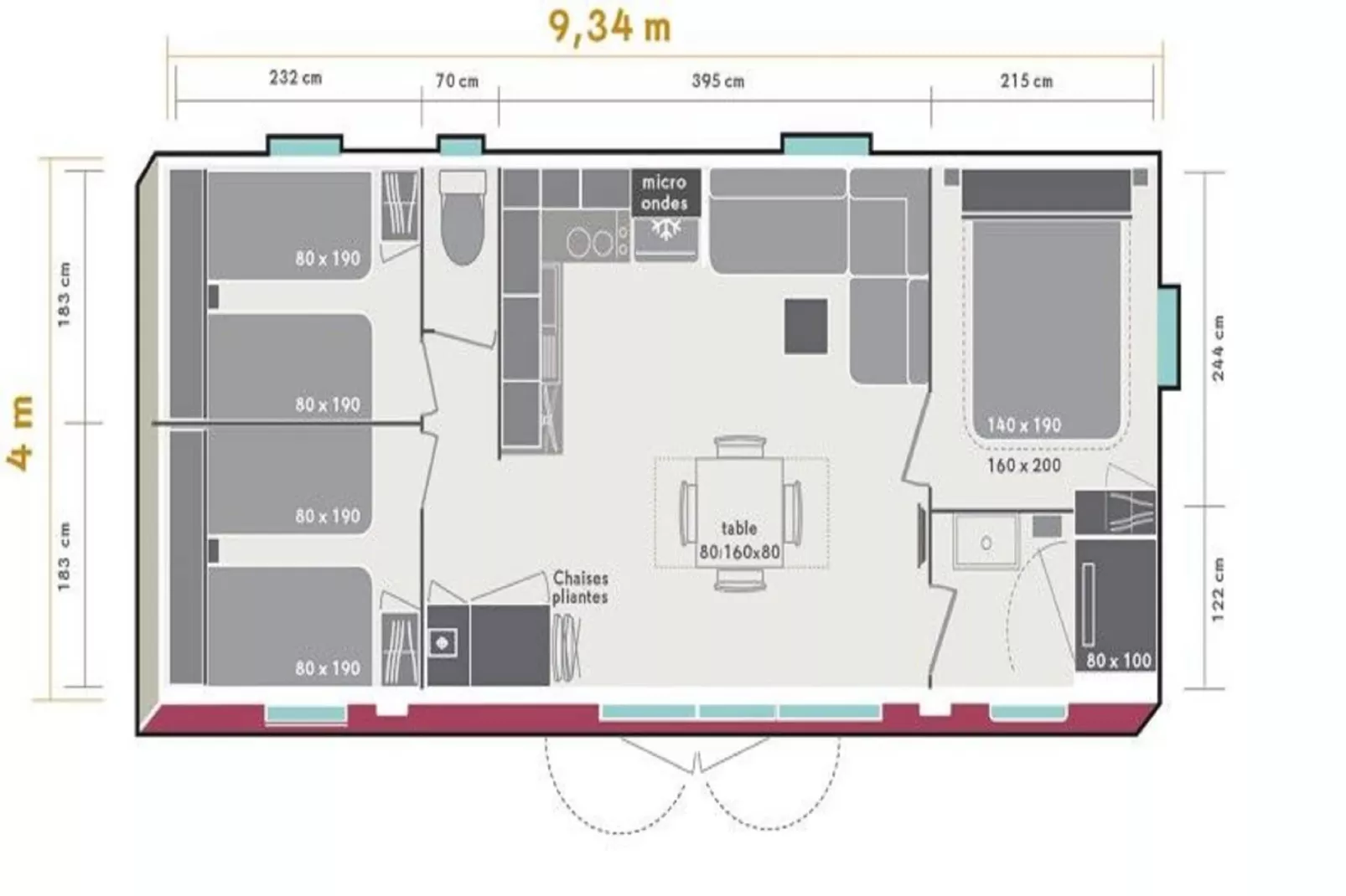 Vakantiepark Bergumermeer 9 - Plattegrond
