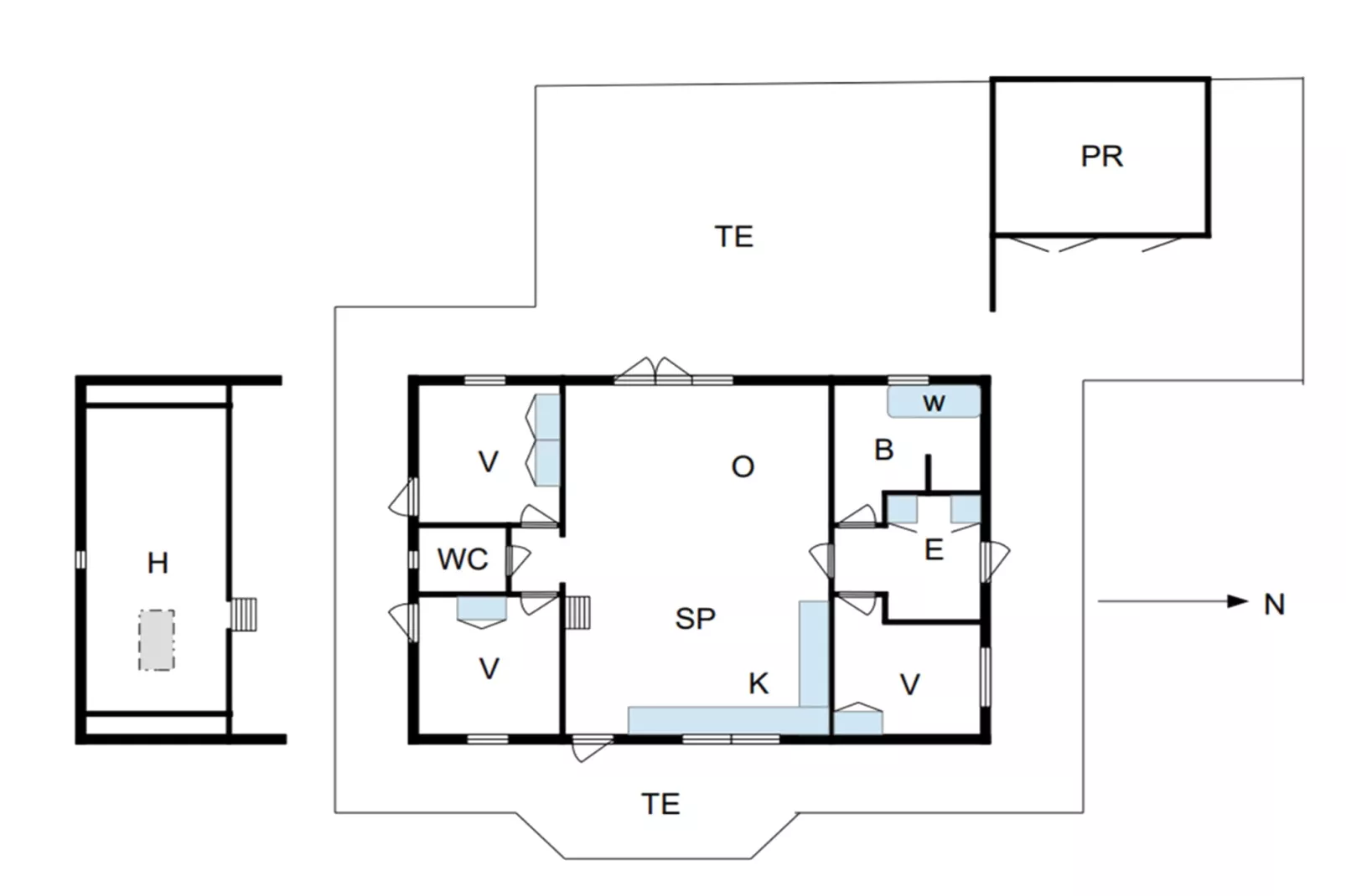 4 sterren vakantie huis in Børkop - Plattegrond