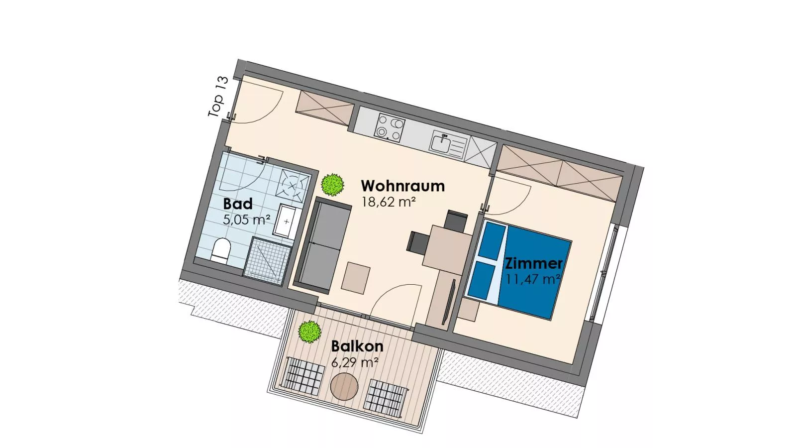 City Apartments Jenbach Top 13 - Plattegrond