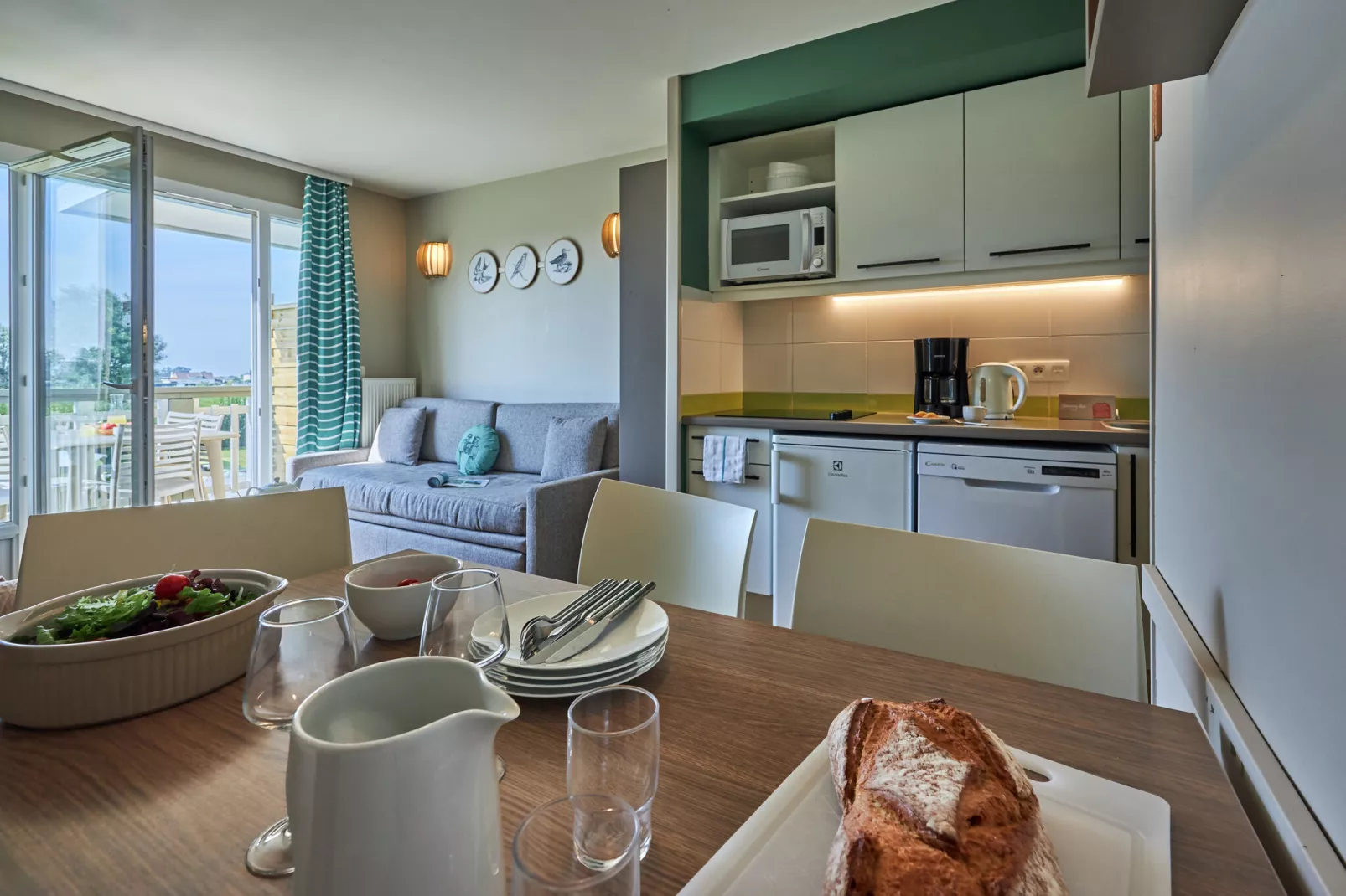 Residence Le Chant des Oiseaux Courseulles-sur-Mer - 25 Standard Apt 5 p - 1 bedroom-Keuken