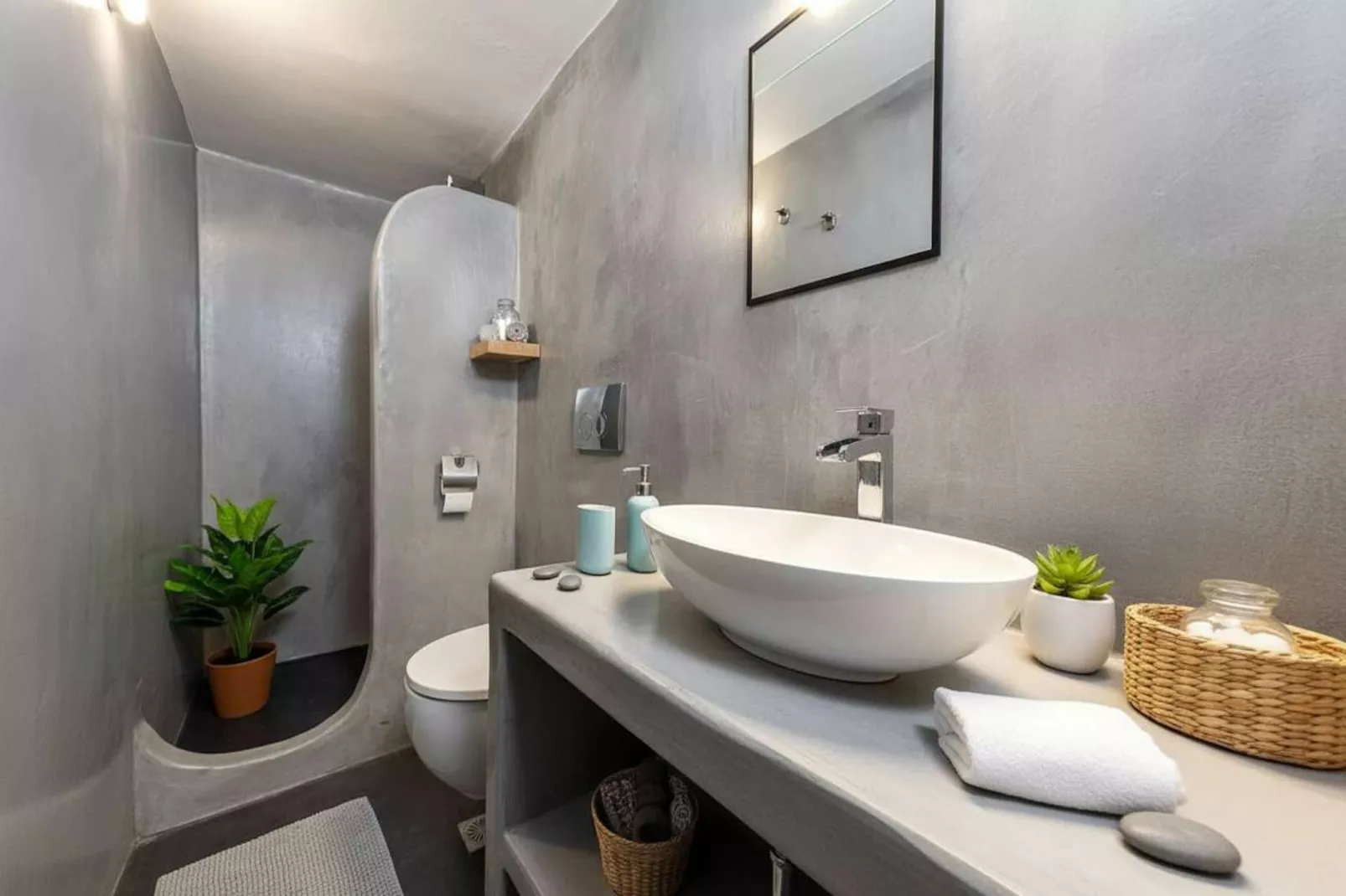 Dionysos Wine Authentic Stay 2 Bd Santorini Home - Badkamer