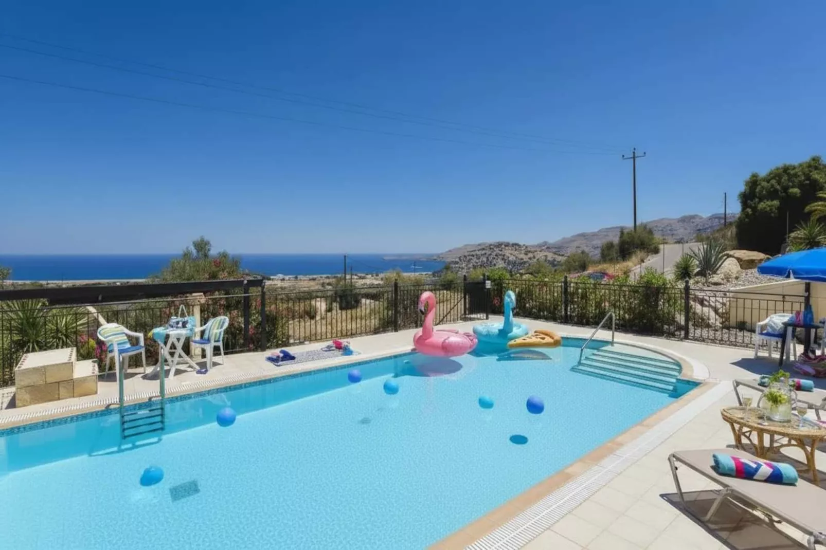 Exclusive Kalathos Pool Villa Overlooking the Sea - Zwembad