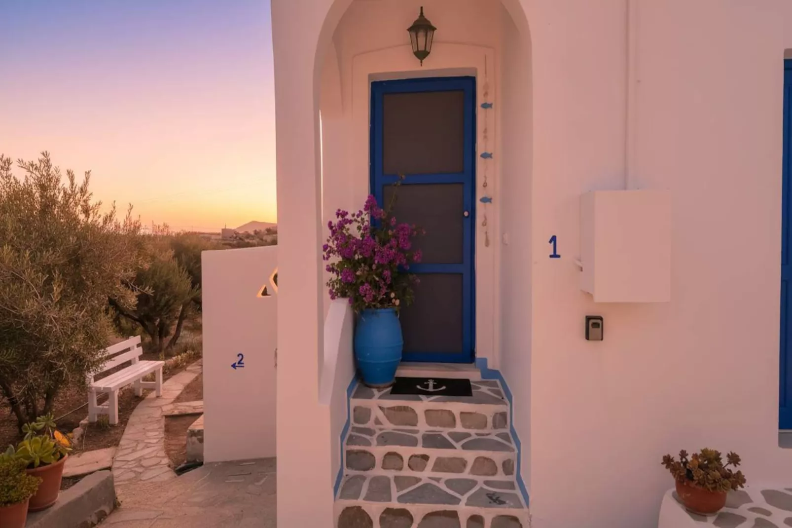 Blue Marsis Apt Paros Escape - Buitenkant zomer